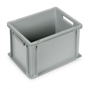 Behälter Euro Box, B400 x T300 x H270 mm, verstärkter Boden, offene Griffe