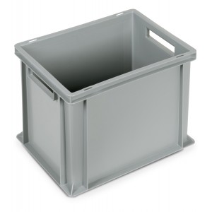 Behälter Euro Box, B400 x T300 x H320 mm, verstärkter Boden, offene Griffe