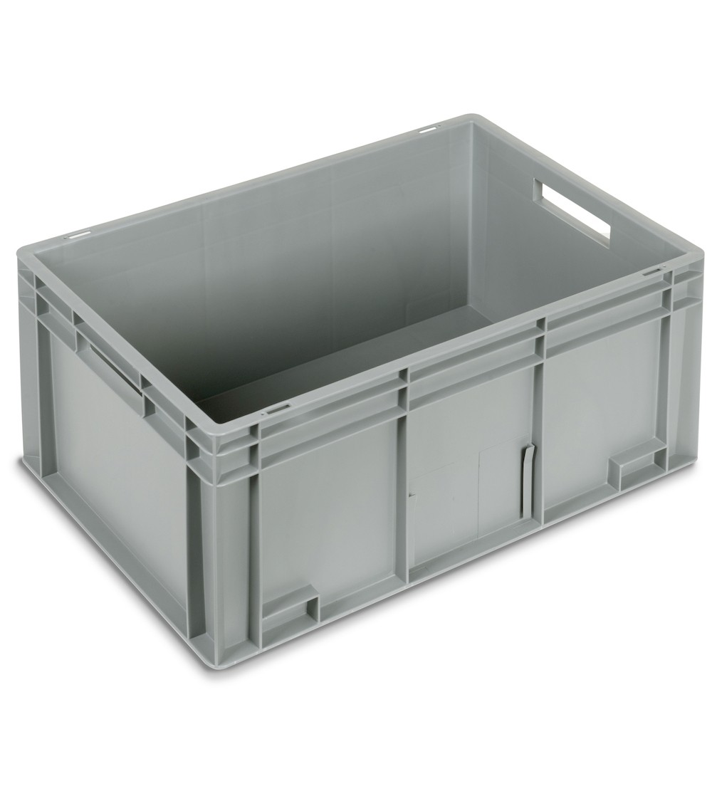 Behälter Euro Box, B600 x T400 x H280 mm, verstärkter Boden, offene Griffe