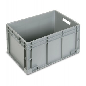 Behälter Euro Box, B600 x T400 x H320 mm, verstärkter Boden, offene Griffe