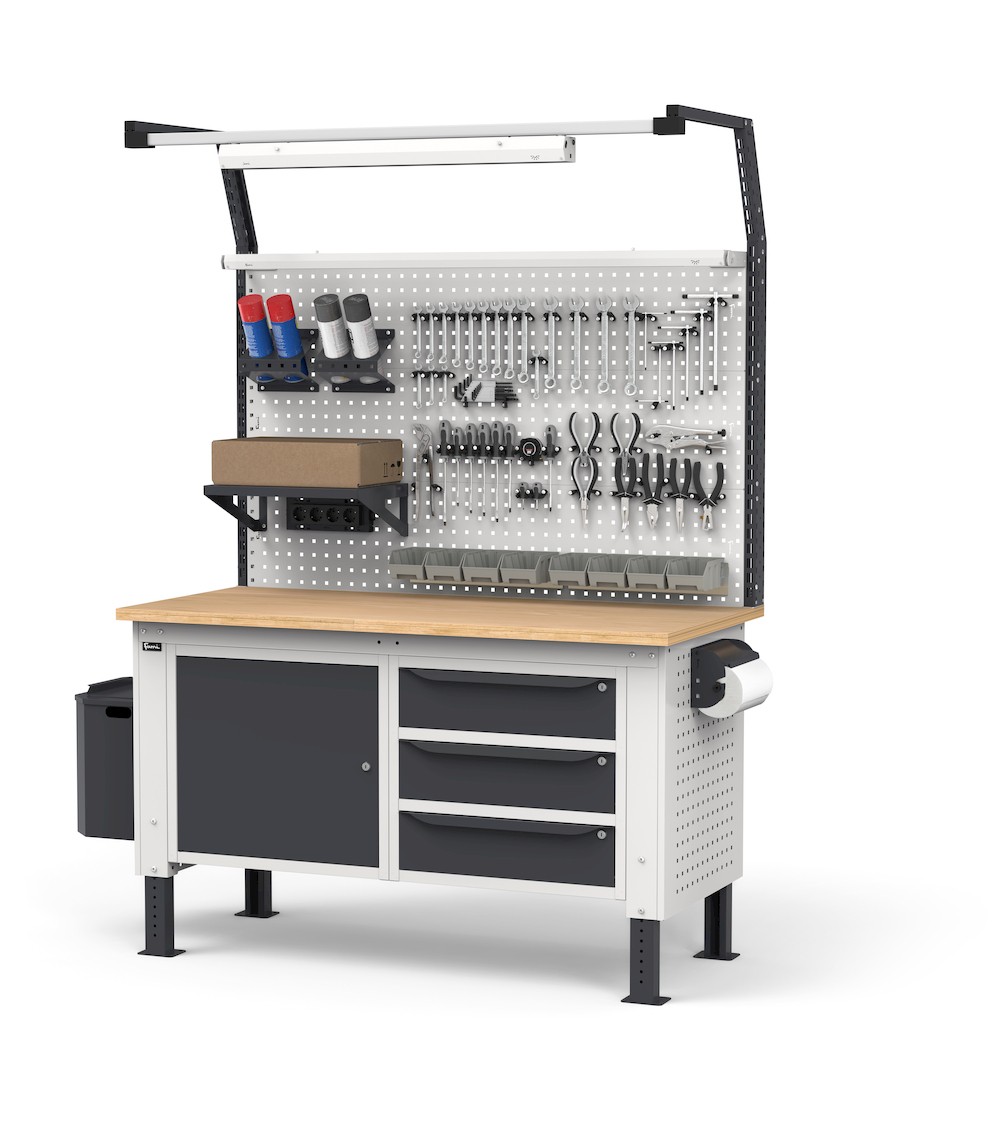 Komplette verstellbare Werkbank WORK1540, 200cm