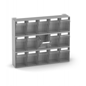 Regal für Kleinteile mit 15 Schubladen Visual Box, H500 mm