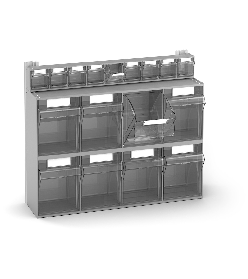 Regal für Kleinteile mit 17 Schubladen Visual Box, H500 mm