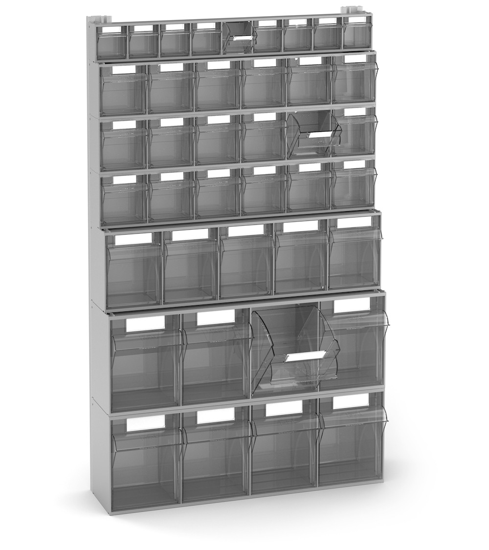 Regal für Kleinteile mit 40 Schubladen Visual Box, H1000 mm