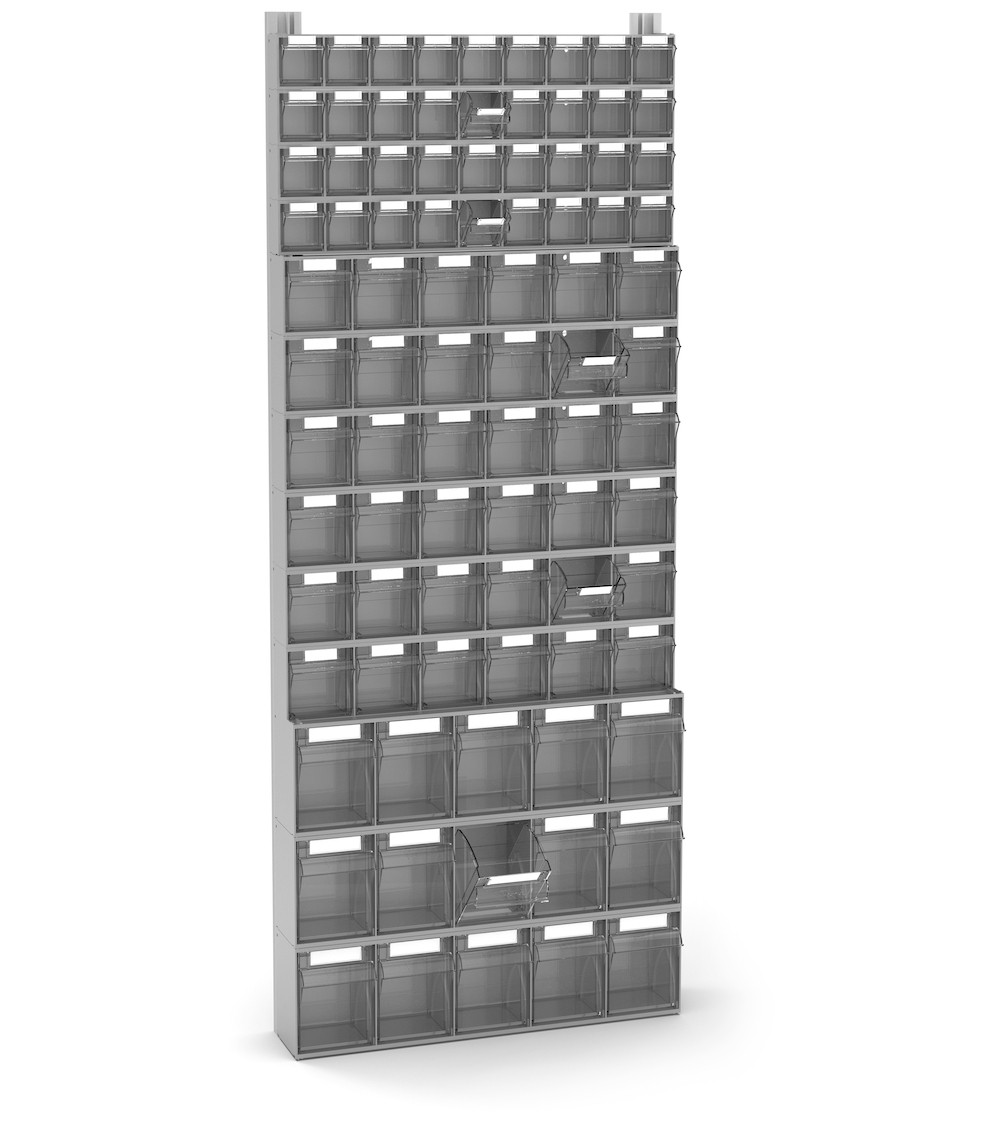 Regal für Kleinteile mit 87 Schubladen Visual Box, H1500 mm