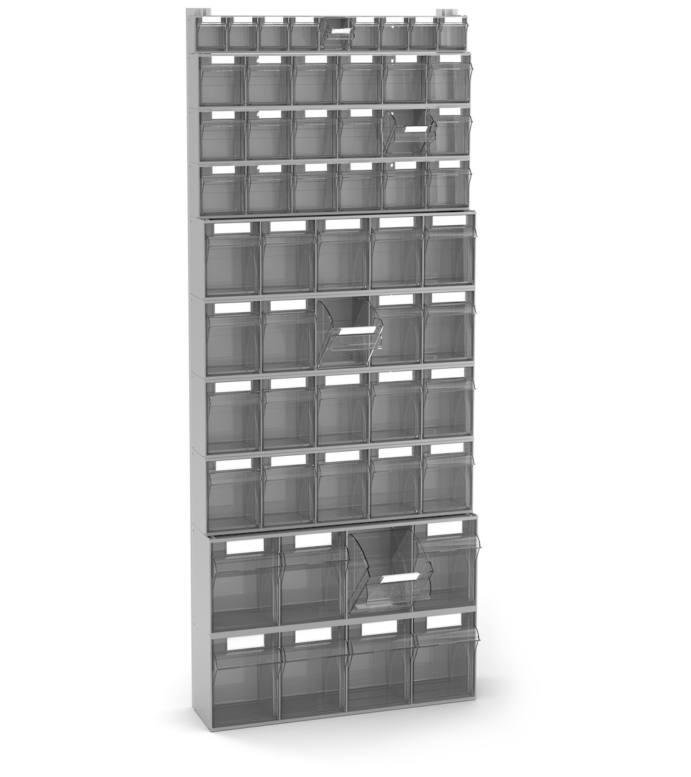 Regal für Kleinteile mit 55 Schubladen Visual Box, H1500 mm