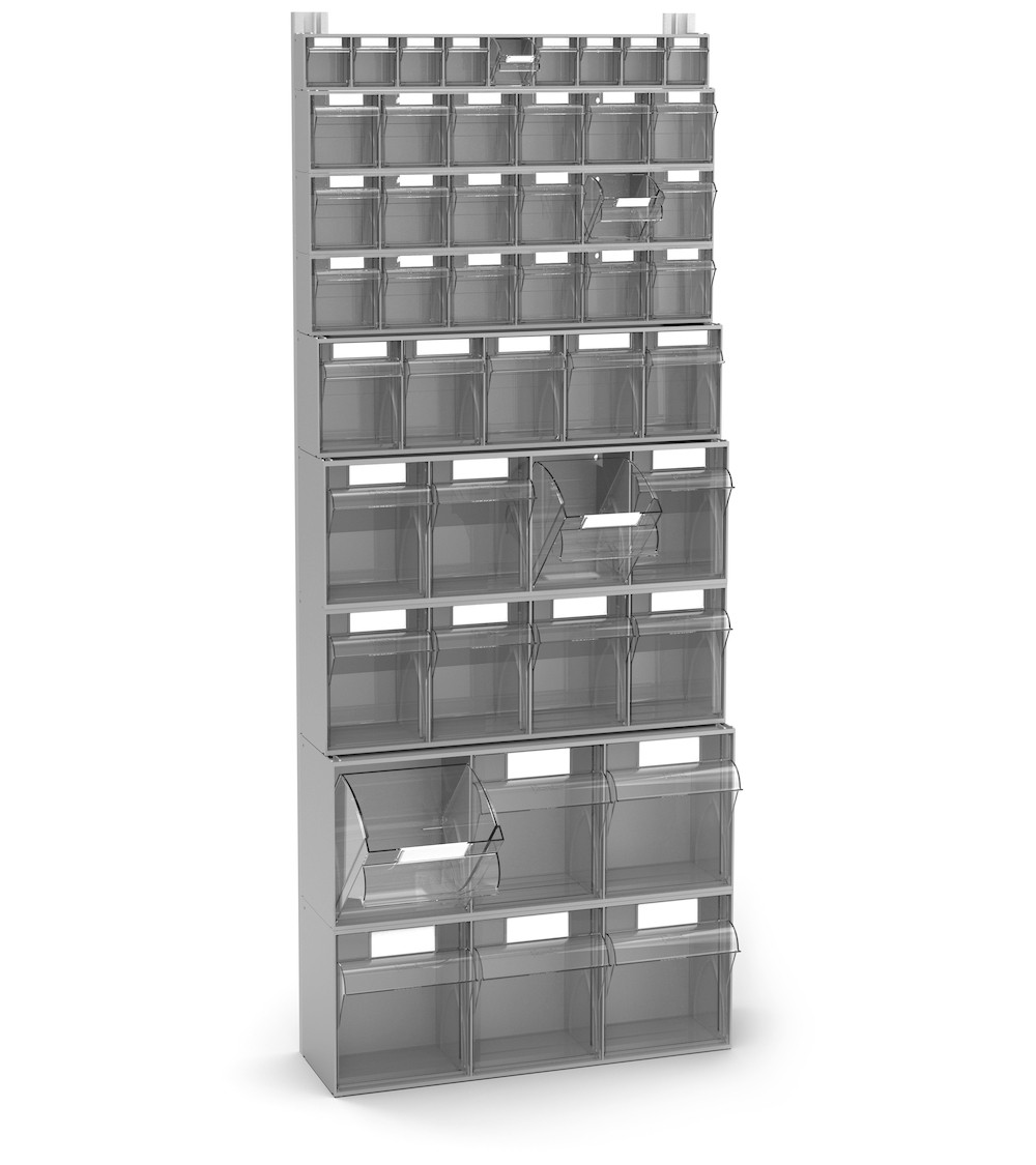 Regal für Kleinteile mit 46 Schubladen Visual Box, H1500 mm