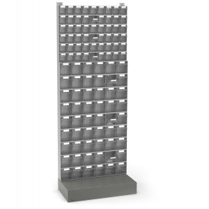 Regal für Kleinteile mit Sockel mit 108 Schubladen Visual Box, H1600 mm