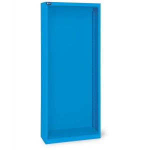 Leerer Behälterschrank ohne Türen für Sichtlagerkästen Picking Box Air, B700 x T267 x H1651 mm, Blau