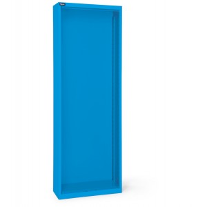 Leerer Behälterschrank ohne Türen für Sichtlagerkästen Picking Box Air, B700 x T267 x H1996 mm, Blau