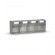 Visual Box Schubladenschrank für Kleinteile, 4 Schubladen, B600 x T178 x H206 mm