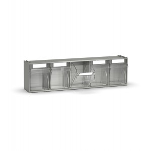 Visual Box Schubladenschrank für Kleinteile, 5 Schubladen, B600 x T140 x H168 mm