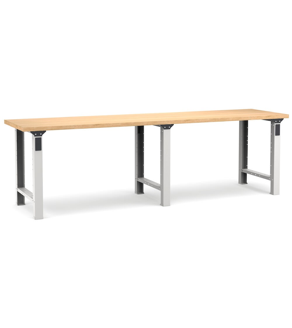 Professionelle Werkbank, 300 cm, Grau und Anthrazit