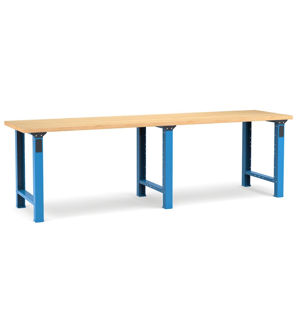 Professionelle Werkbank, 300 cm, Blau und Anthrazit