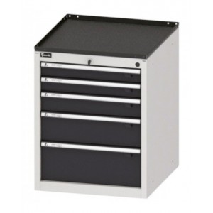 Schrank mit 5 Schubladen und Vorrüstung für Rollen Garage