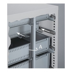 Banco con armadio a 4 cassetti e parete forata, MASTERBR2014