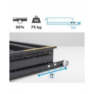 Cassettiera porta attrezzi con ruote, 7 cassetti 2x75 4x100 1x150, L561 x P726 x H1022 mm
