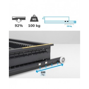 Cassettiera porta attrezzi con ruote, 7 cassetti 2x75 4x100 1x150, L561 x P726 x H1022 mm