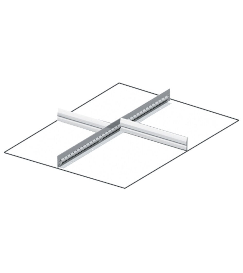 Set 1 divisore longitudinale, 2 divisori trasversali per cassetti con H 150/175 mm, 27x36 EH