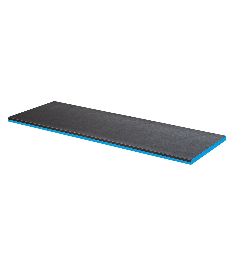 Stahlabdeckung mit Gummibelag für Arbeitsplatten aus Stahl, 1500x702x27 mm