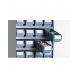 Scaffale a 5 ripiani con 12 cassette RK Box Classic, L 496 x P304 x H546