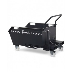 Benna ribaltabile portarottami con ruote, capacità 300 L