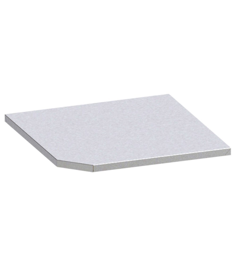 Abdeckplatte aus gebürstetem Edelstahl Garage für Eckmodul