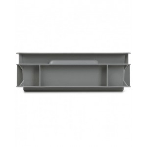 Contenitore Euro in polipropilene riciclato, L400 x P300 x H100mm, maniglie a conchiglia