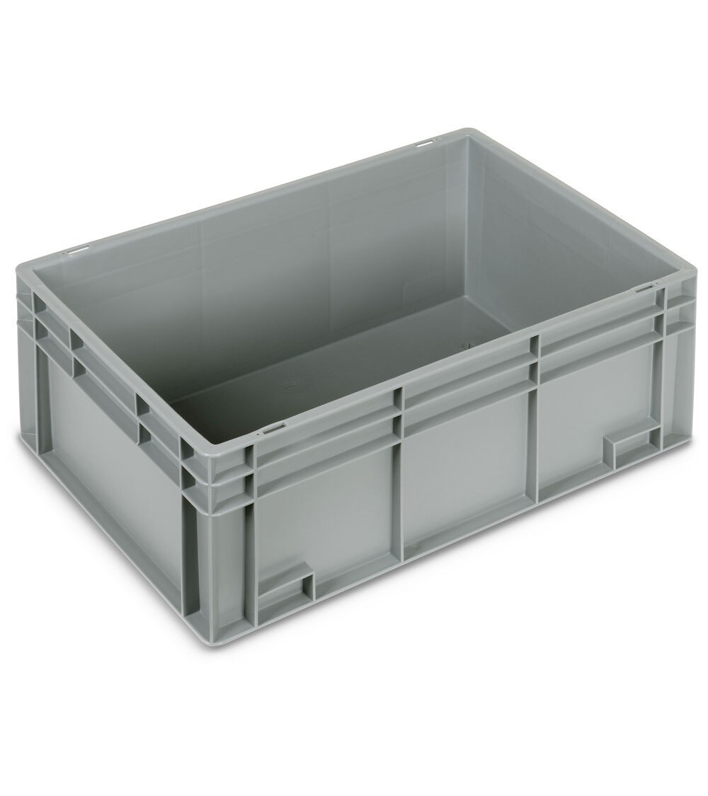 Contenitore Euro Box, L600 x P400 x H236 mm, maniglie chiuse