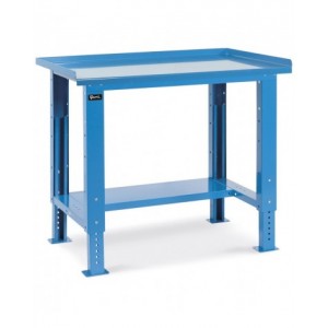 Banco Work con piano in acciaio, 1031x704x737/1062 h
