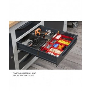 Banco da officina con 1 cassetto, 150 cm, Blu