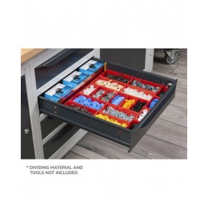 Banco da officina con 1 cassetto, 150 cm, Blu