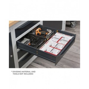 Banco da officina con 1 cassetto, 150 cm, Blu