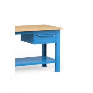 Banco da officina con 1 cassetto, 150 cm, Blu