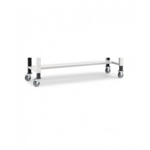 Banco con ruote da officina, 200 cm, grigio e antracite