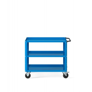 Carrello Clever Large con piano in acciaio aggiuntivo CLEVER1006, colore blu RAL 5012