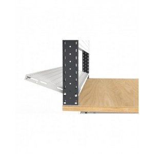 Banco professionale regolabile con parete e 11 cassetti, 250 cm, grigio e antracite