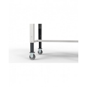 Banco professionale con ruote e 3 cassetti, 150 cm, grigio e antracite