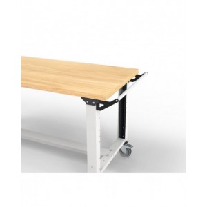 Banco professionale con ruote e 3 cassetti, 150 cm, grigio e antracite