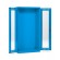 Armadio con ante a battente fessurate in policarbonato 54x27 EH, colore blu RAL 5012