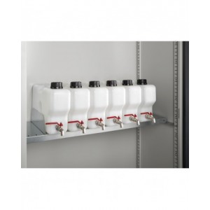 Armadio ante battente fessurate, 4 piani, 18 taniche, 1 vasca interna, 1 vasca esterna, L1048 x P600 x H2027 mm, PERFOM14022
