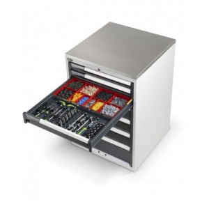 Armadio con 1 cassetto predisposto per porte per banco da lavoro BR