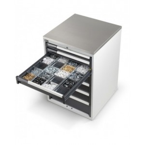 Armadio con 1 cassetto predisposto per porte per banco da lavoro BR