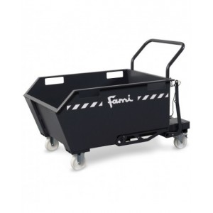 Benna ribaltabile portarottami con ruote, capacità 300 L