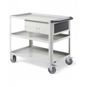 Carrello Clever Large con piano in acciaio aggiuntivo e cassetto CLEVER1019
