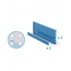 Kit 2 Pannelli porta attrezzi e 1 bordo, 953x40x304 mm