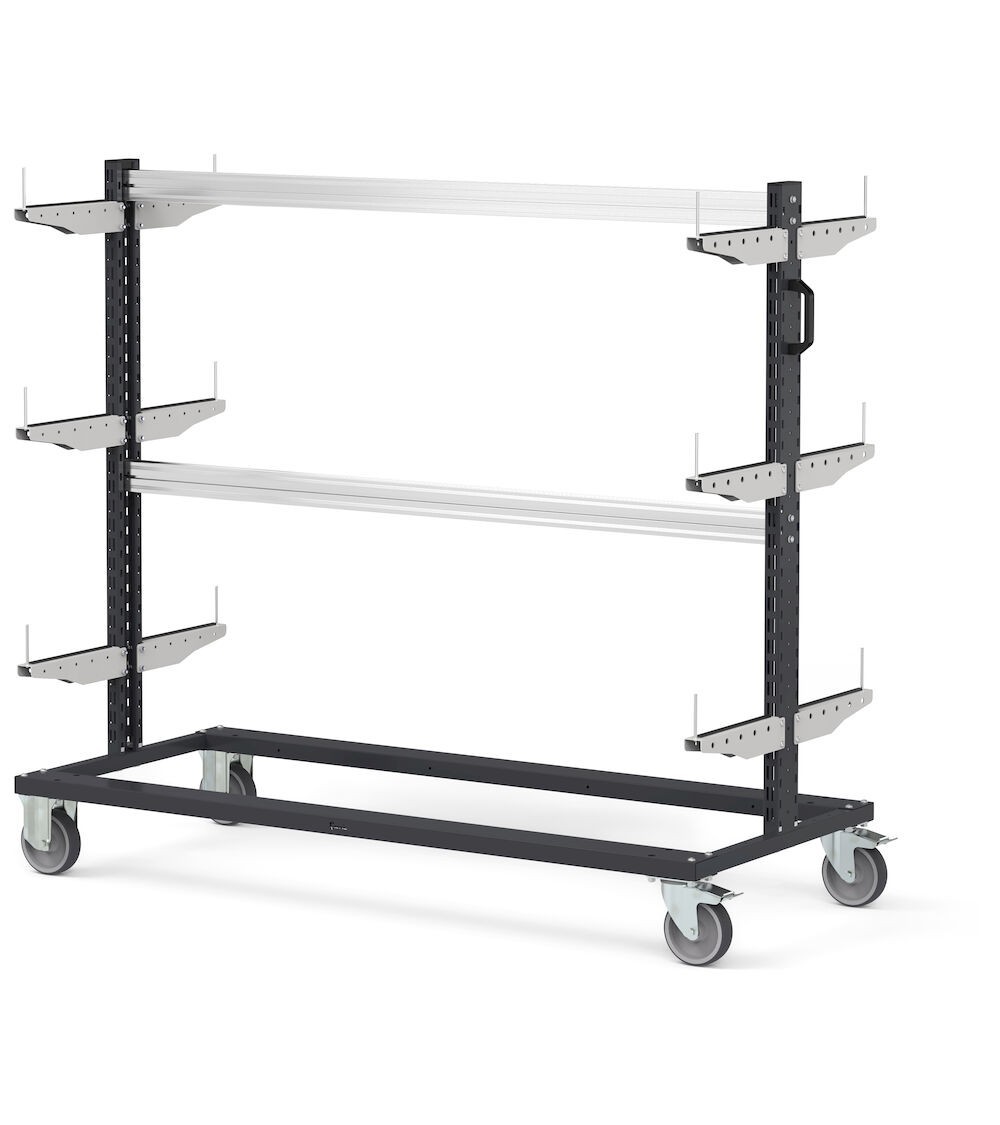 Carrello rastrelliera, L 1552 mm BINCART1505