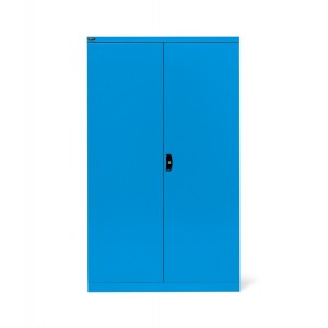 Schrank mit 2 Türen, 2 geschlitzten Böden, 9 Teleskopschubladen, 1193x555x2000 H mm, blau PERFOM17009