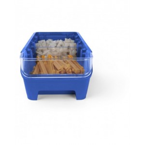 Kit 9 guide con divisori e frontalini per contenitori RK Box Air per scaffale a 4 piani
