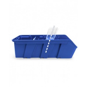 Kit 9 guide con divisori e frontalini per contenitori RK Box Air per scaffale a 4 piani